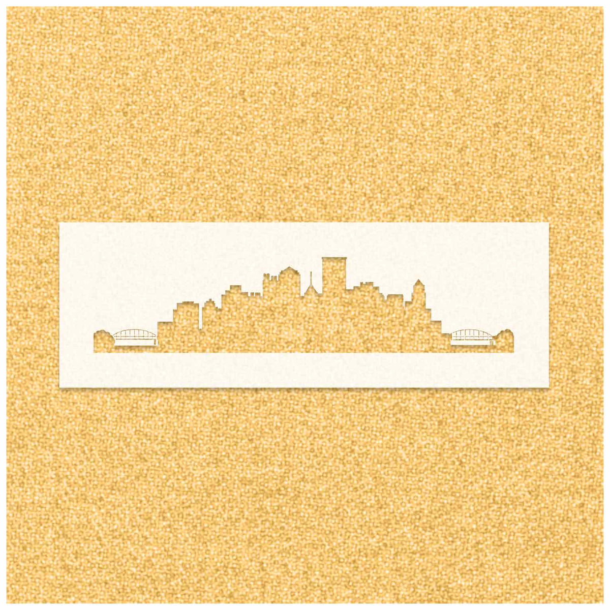 Pittsburgh City Skyline Stencil