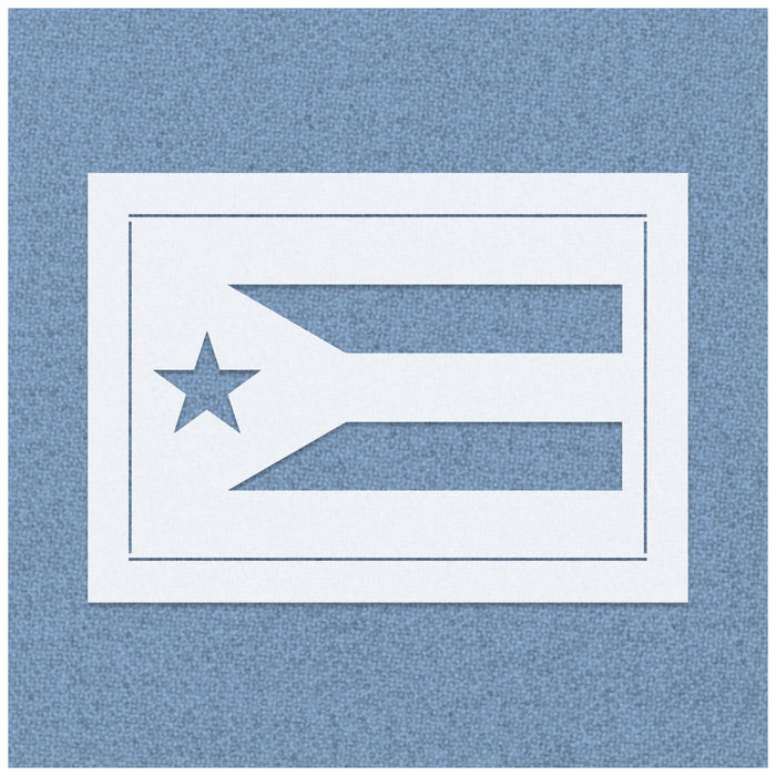 Puerto Rico Flag Stencil
