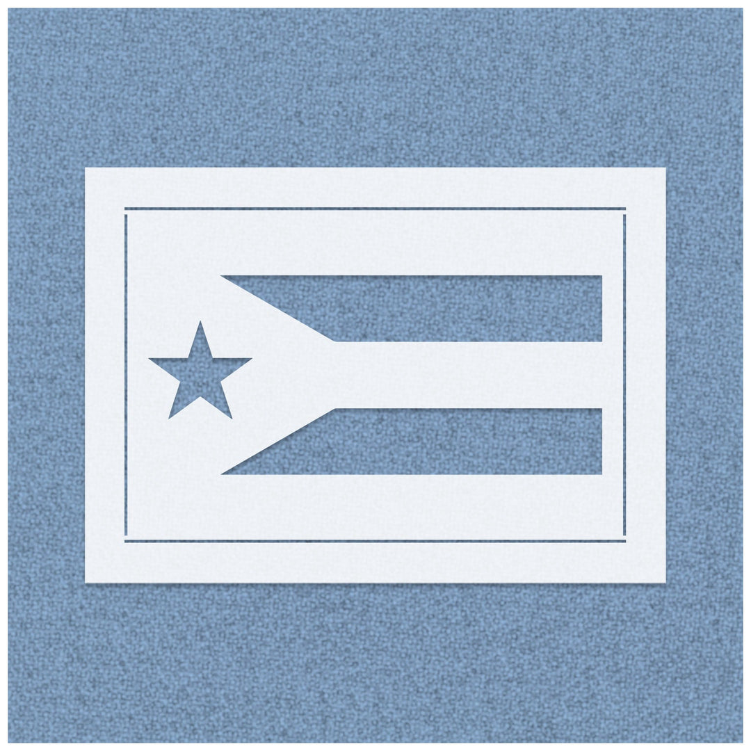Puerto Rico Flag Stencil