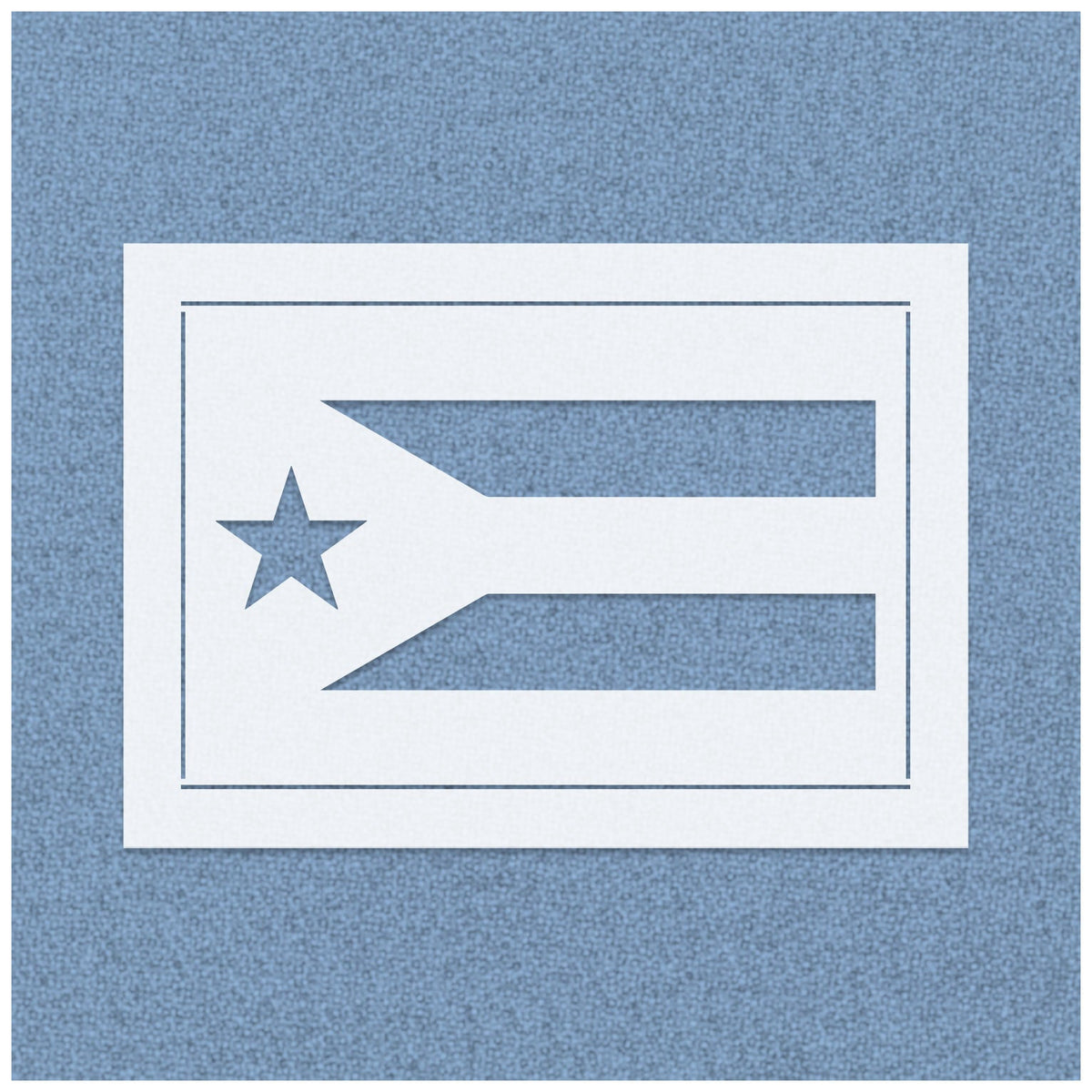 Puerto Rico Flag Stencil