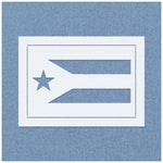 Puerto Rico Flag Stencil