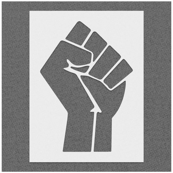 Raised Fist Stencil | Stencilmonkey – Stencil Monkey raised-fist-stencil-stencilmonkey-stencil-monkey