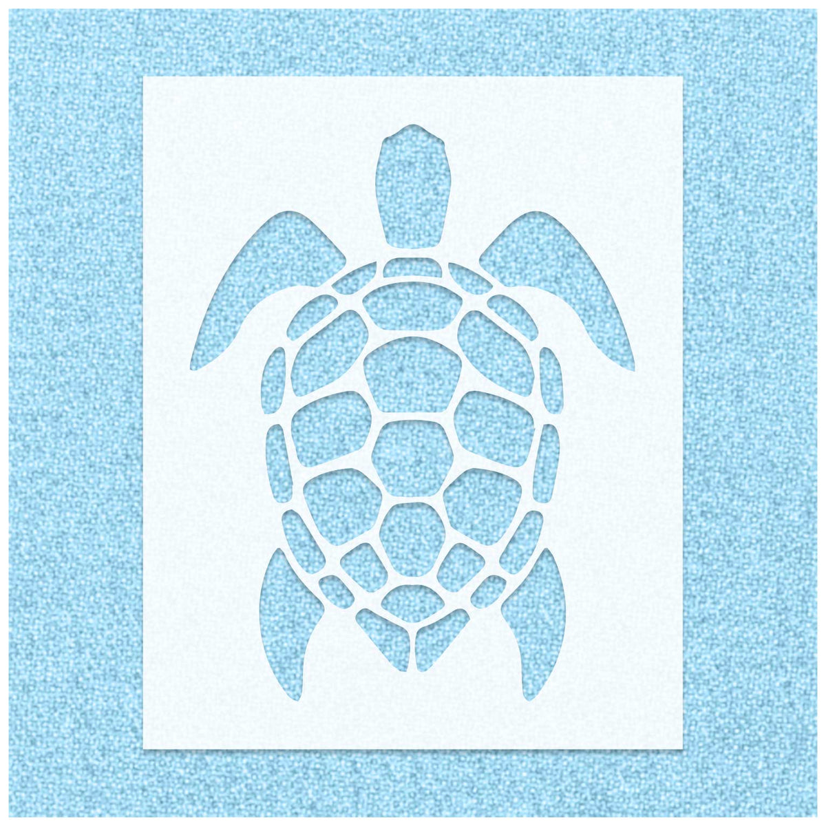 Sea Turtle Symbol Stencil