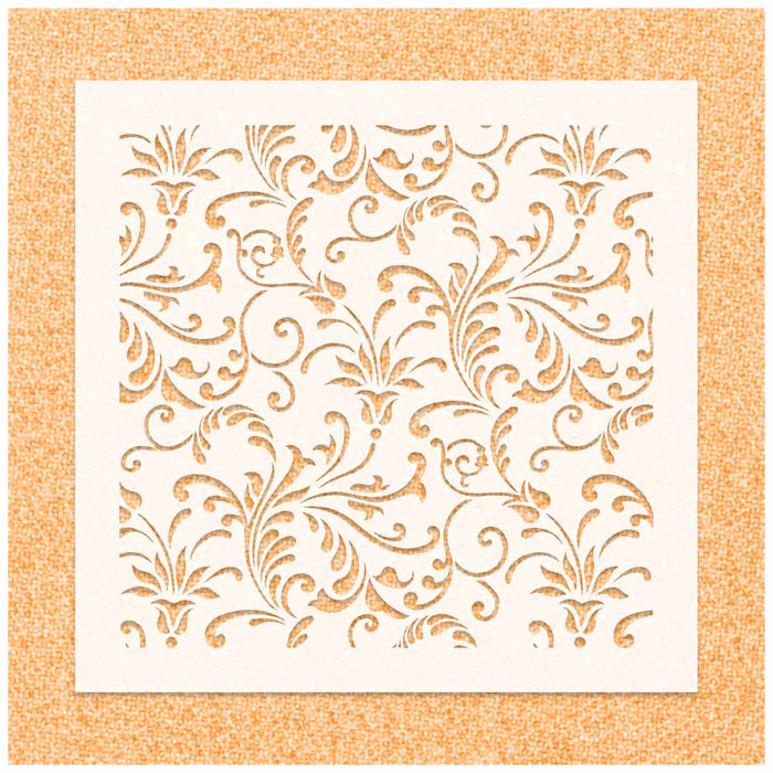Seamless Floral Pattern Stencil