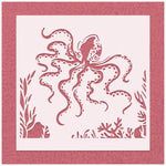Seaweed Octopus Art Stencil