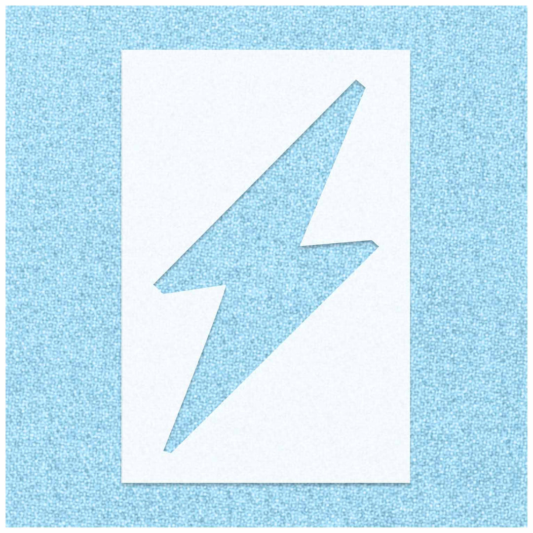 Simple Lightning Bolt Symbol Stencil