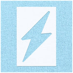 Simple Lightning Bolt Symbol Stencil