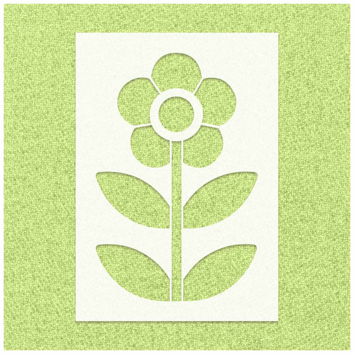 Simple Pot Flower Stencil