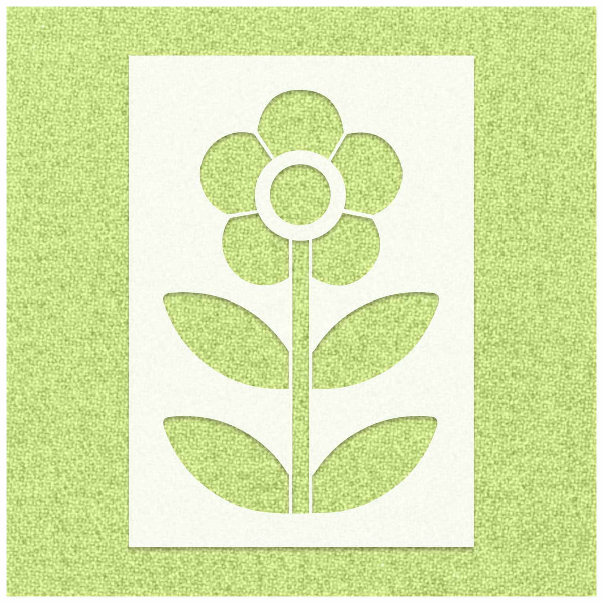 Simple Pot Flower Stencil
