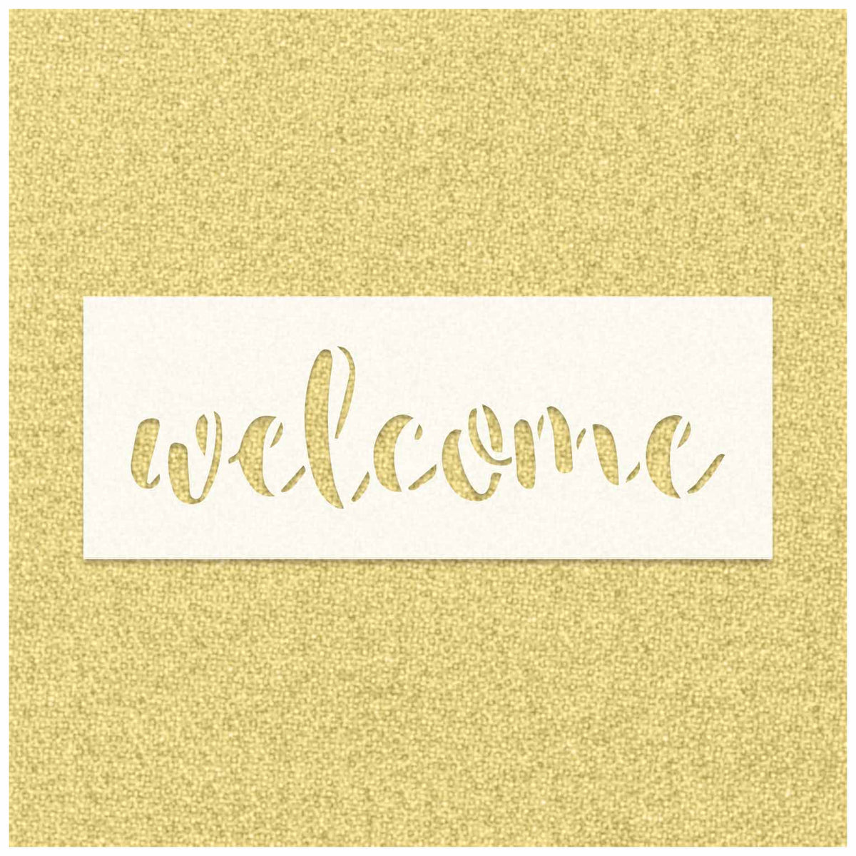 Simple Welcome Script Stencil