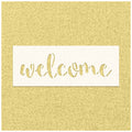 Simple Welcome Script Stencil