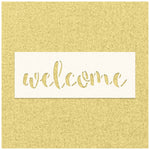 Simple Welcome Script Stencil