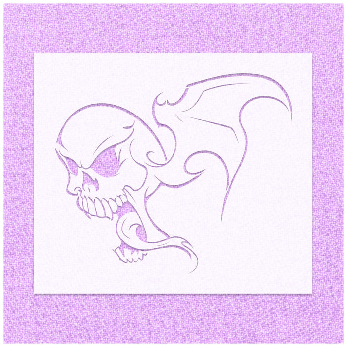 Skull Wings Stencil