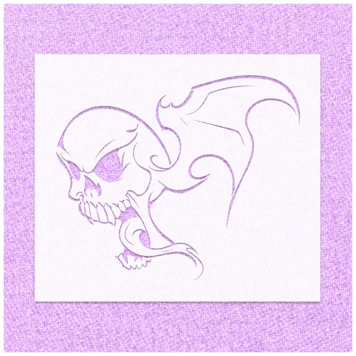 Skull Wings Stencil