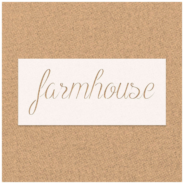 Sleek Farmhouse Script Stencil