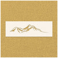 Snowy Mountain Range Stencil