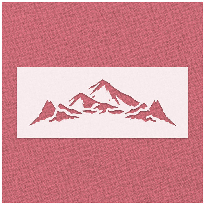 Snowy Mountain Stencil