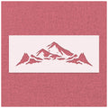 Snowy Mountain Stencil