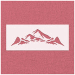 Snowy Mountain Stencil