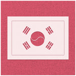 South Korea Flag Stencil