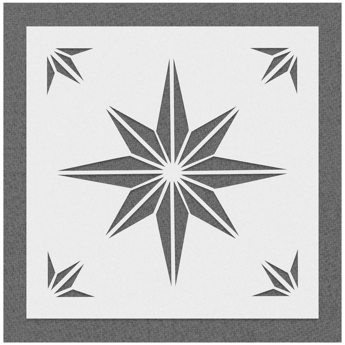 Star Floor Tile Pattern Stencil