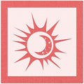 Sun and Moon Stars Stencil