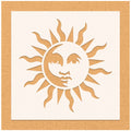 Tangled Sun Face Stencil