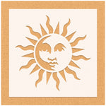Tangled Sun Face Stencil