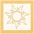 Tangled Sun Outlined Stencil
