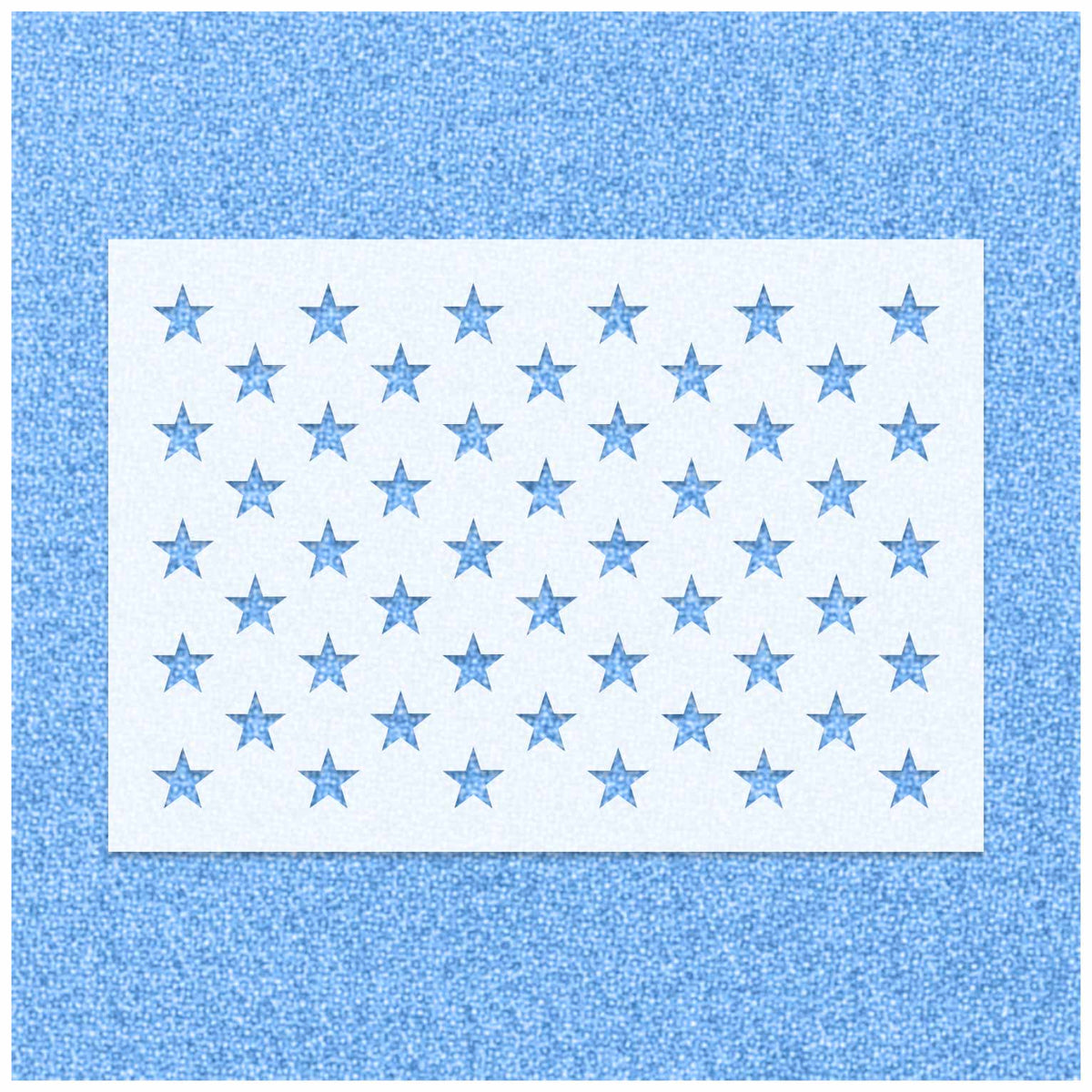 USA Flag 50 Stars Stencil