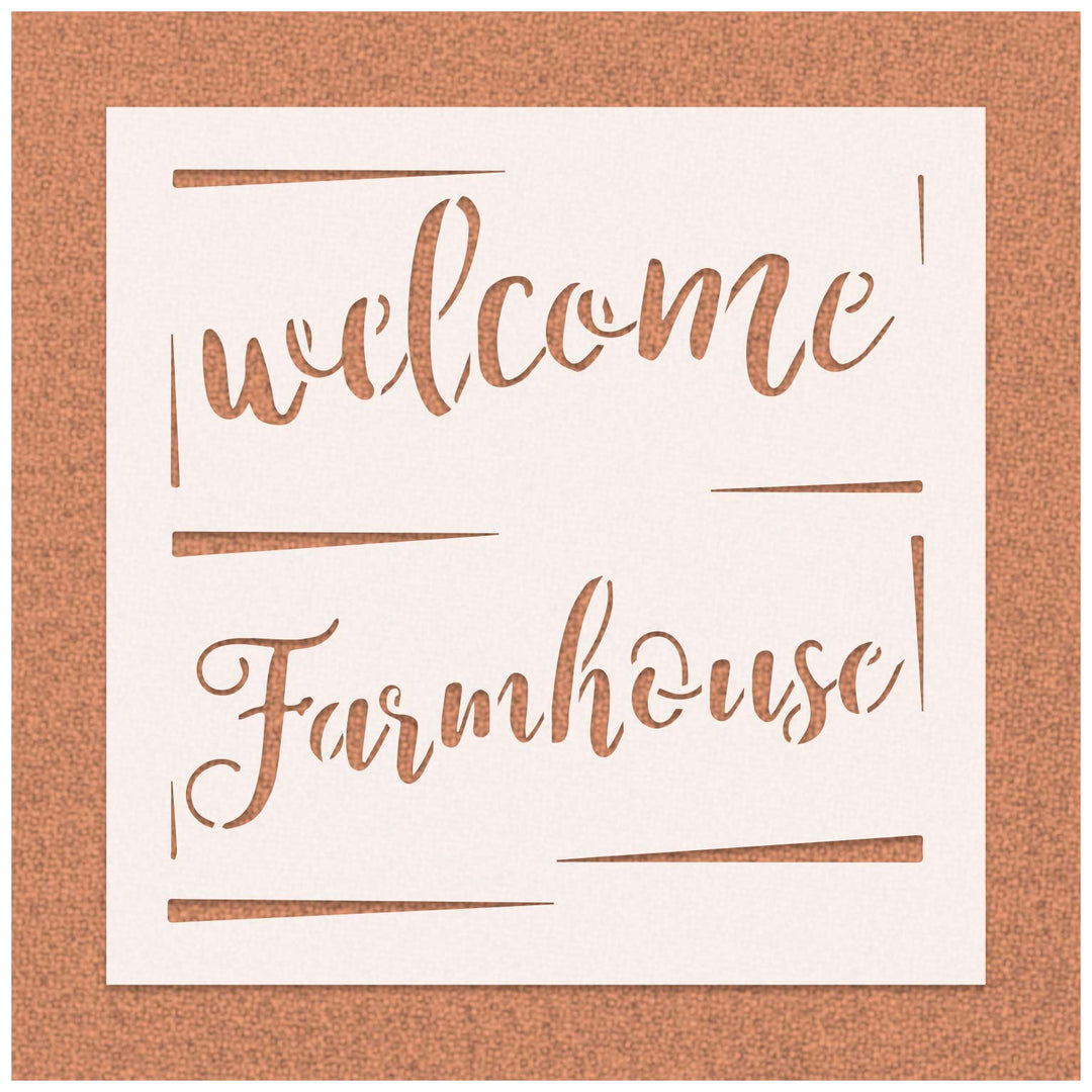 Welcome Farmhouse Stencil