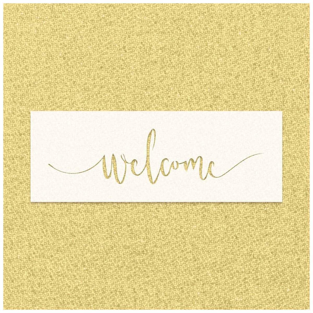 Welcome Script Sleek Stencil