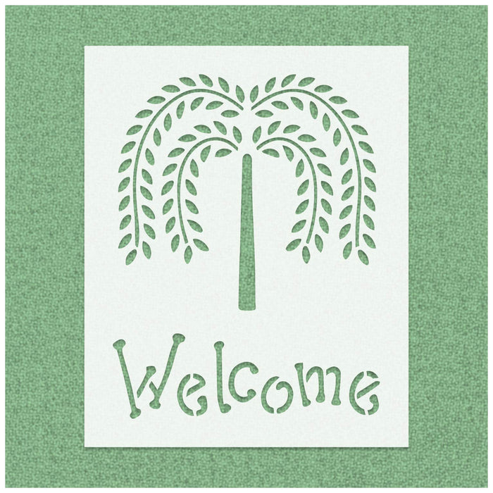 Welcome Tree Stencil