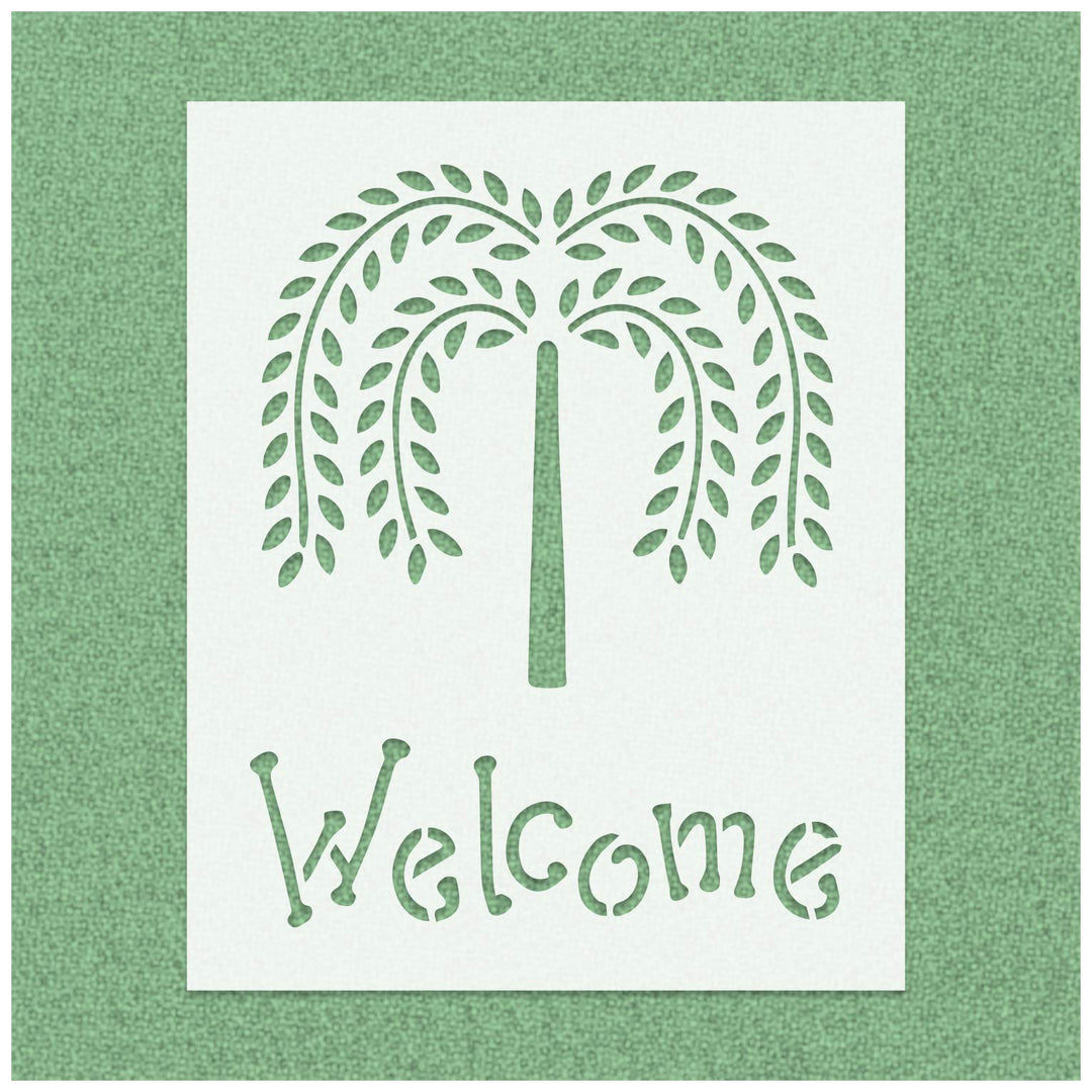 Welcome Tree Stencil