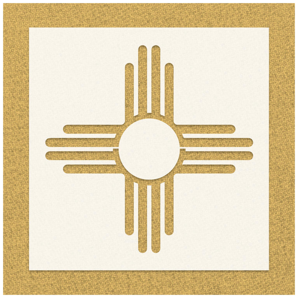 Zia Sun Symbol Stencil
